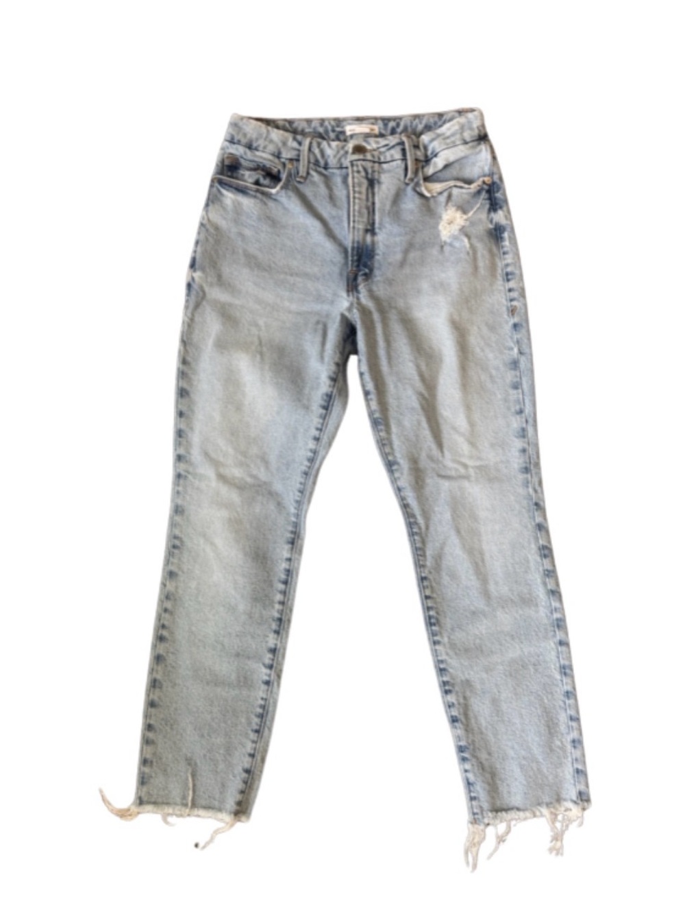 Light Blue High-Rise Distressed Women’s Jeans by Good American 6/28